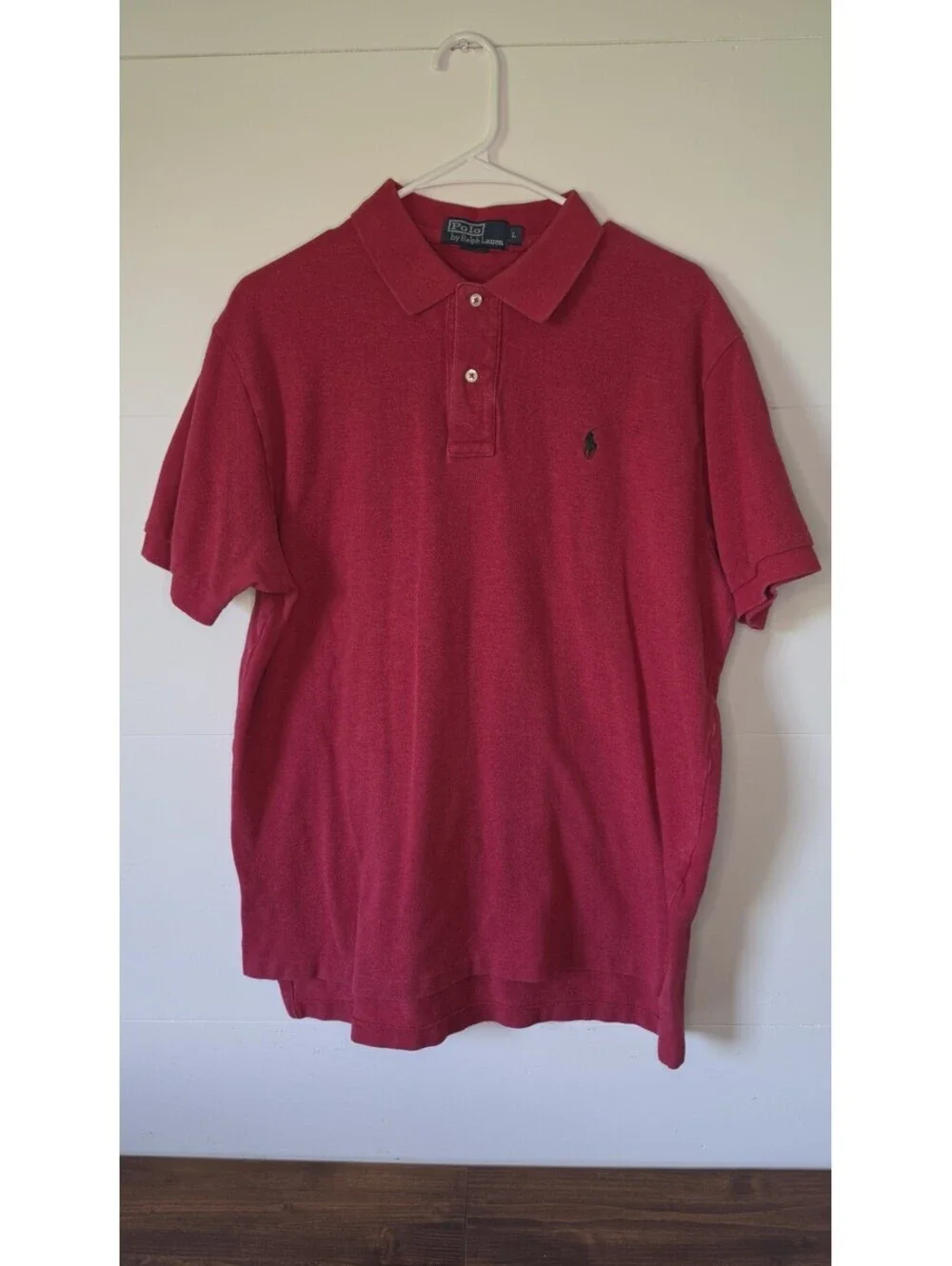 Vintage Men’s Polo Ralph Lauren Short Sleeve, Red, Men's L, # 48